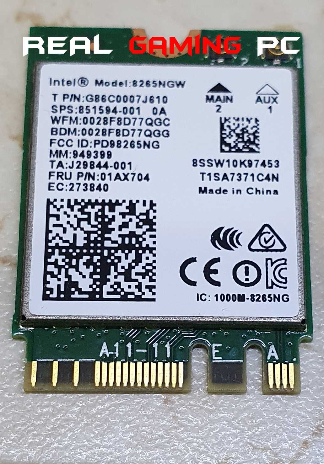 Intel Dual Band WirelessAC 8265 M2 WIFI 5G/Blooetooth +2 антенны 10dBi