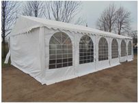 4X12 m Cort Evenimente PROFESSIONAL XXL, PVC alb iv