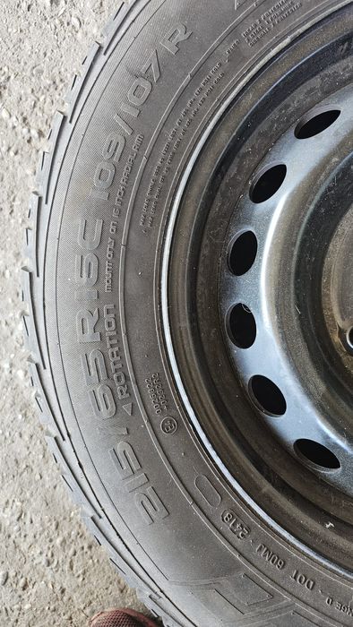 Jante tabla Ford Tranzit cu anvelope 215/65/16c iarna