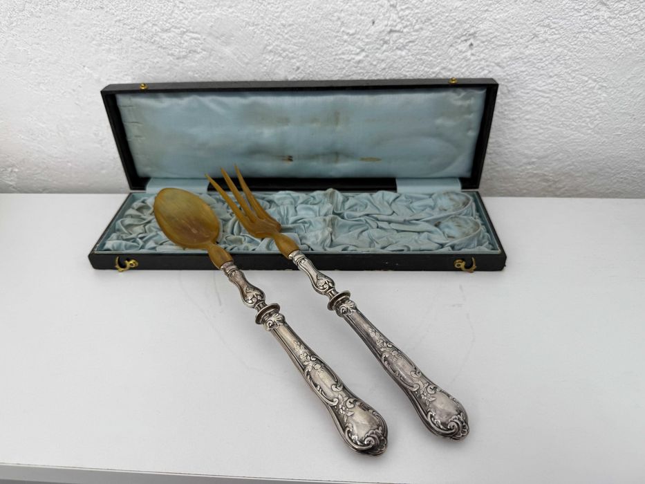 Френски сребърни прибори за салата. №7556