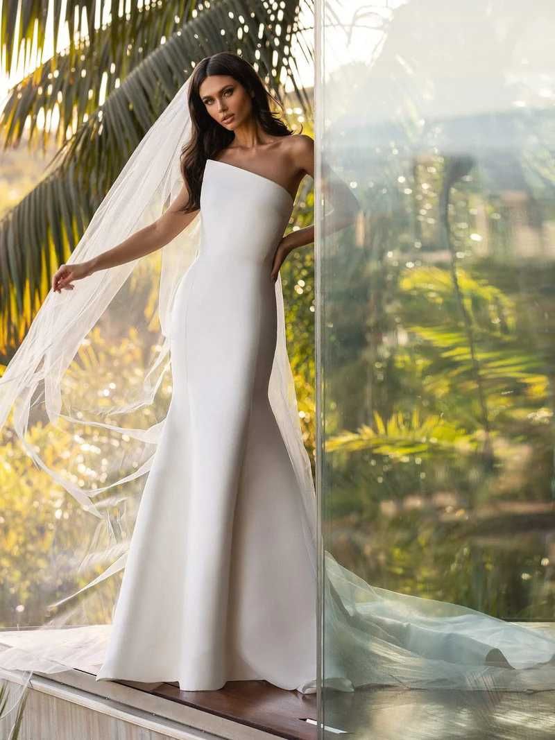 Rochie de mireasa PRONOVIAS Sirena Model Day + VOAL