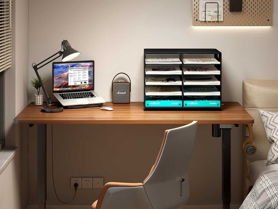 Organizator birou 10 compartimente A4,metalic BLACK,REDUS de la 300RON