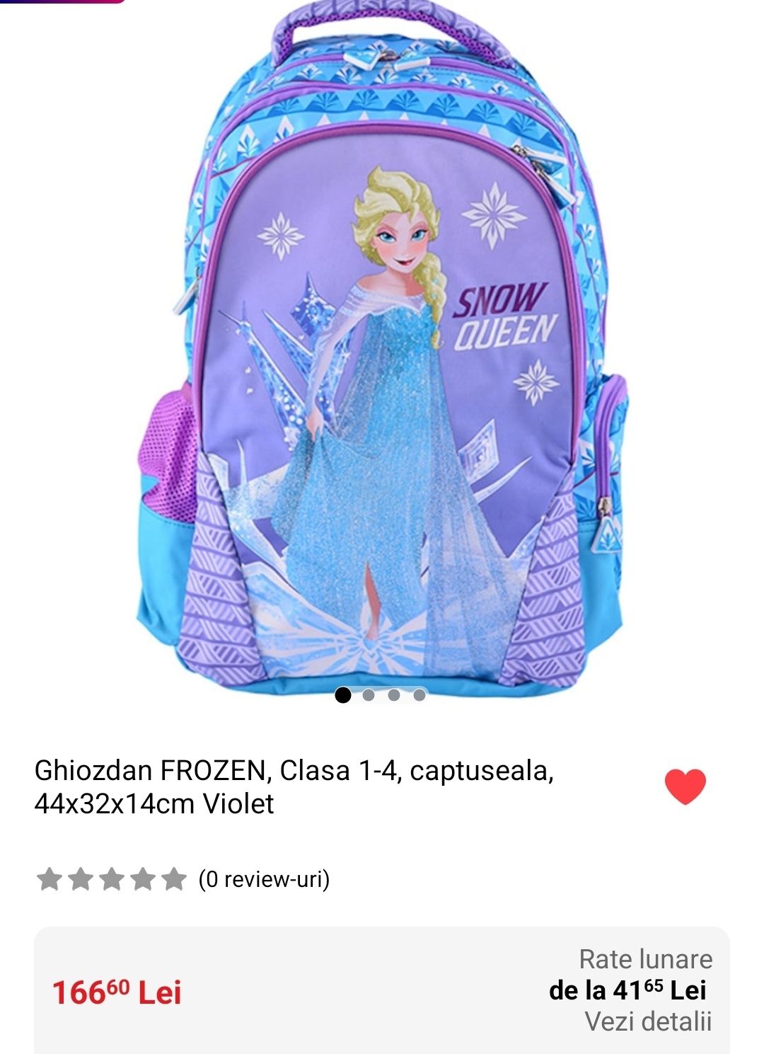 Ghiozdan FROZEN, Clasa 1-4, rucsac scoala