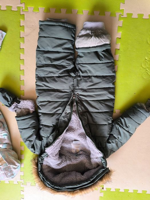 Бебешки зимен гащеризон и яке 74-86 см.