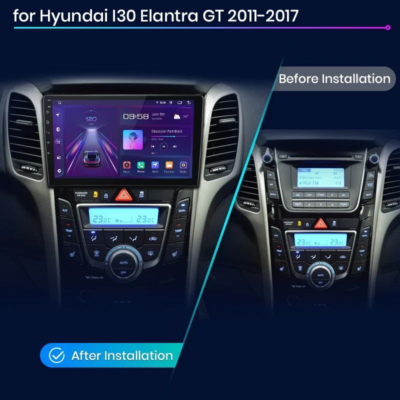 Мултимедия Hyundai i30 Elantra Android GPS Навигация