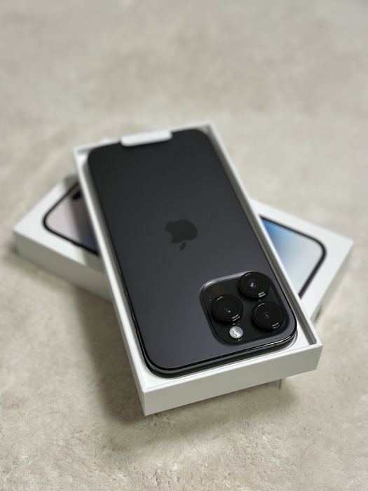 iPhone 14 Pro Max Space Black 91% full box + cablu original sigilat