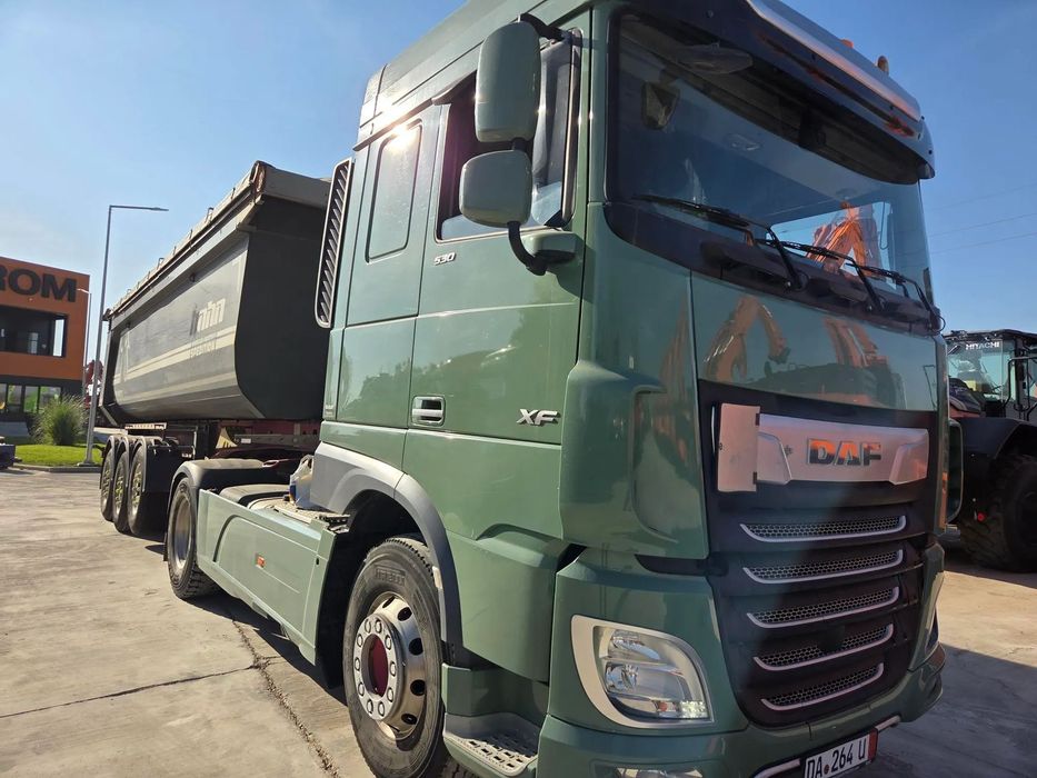 DAF XF530, 2018, 601.155km, KIT BASCULARE, AUTOMATA+INTARDER 6 trepte, FRIGIDER, XENON, Fuste laterale, Jante Aluminiu, Anv 315/80R22,5 80% OK, Goarne, girofaruri, rulat doar in GERMANIA, leasing 3 ani-rata leasing 3400 lei, CIV, PROMOTIE 22900 EUR+tva