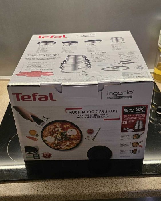 Tefal Ingenio Emotion 20 ч. - Комплект съдове за готвене + ст. капак