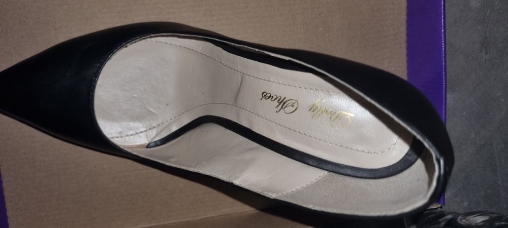 Pantofi negri din piele, Dolly shoes, 38