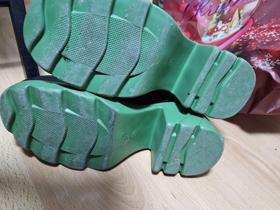 Дамски боти кожа и текстил