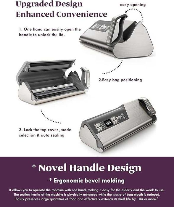 Mașină de sigilat în vid Mesliese 95kPa 140W,