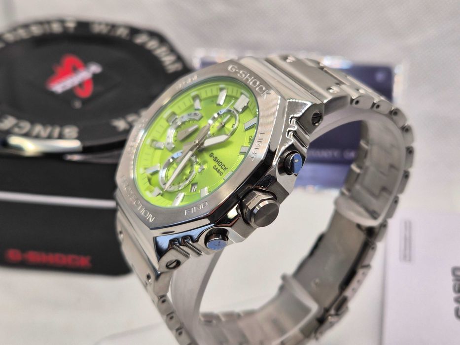 Ceas Barbatesc Casio g shock GMC B2100 Silver Green ,Nou,Garantie 2ani