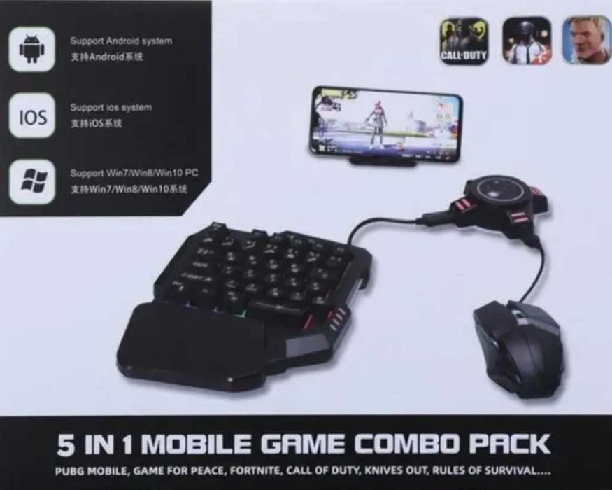 Геймърска мишка и клавиатура за телефон, смартфон, таблет