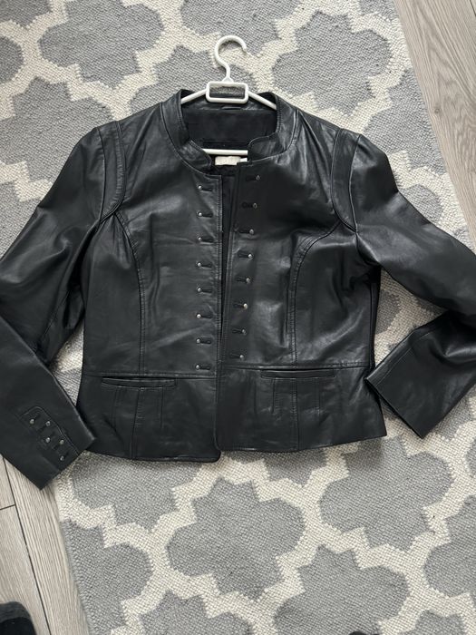 Geaca neagra piele naturala 42