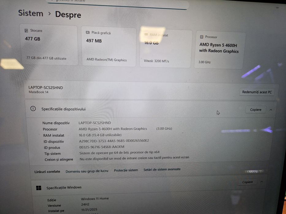 Huawei Matepad 14 Ryzen 5 16/512gb Amanet Crangasi Lazar 54670