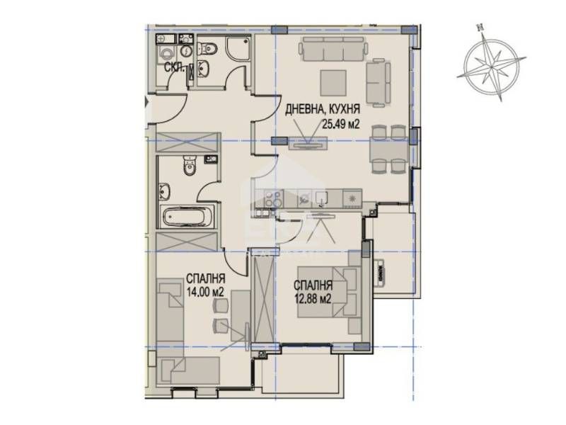Продава се Тристаен апартамент в София, Кръстова вада - 109 кв.м за 2019 €/кв.м - Снимка #8