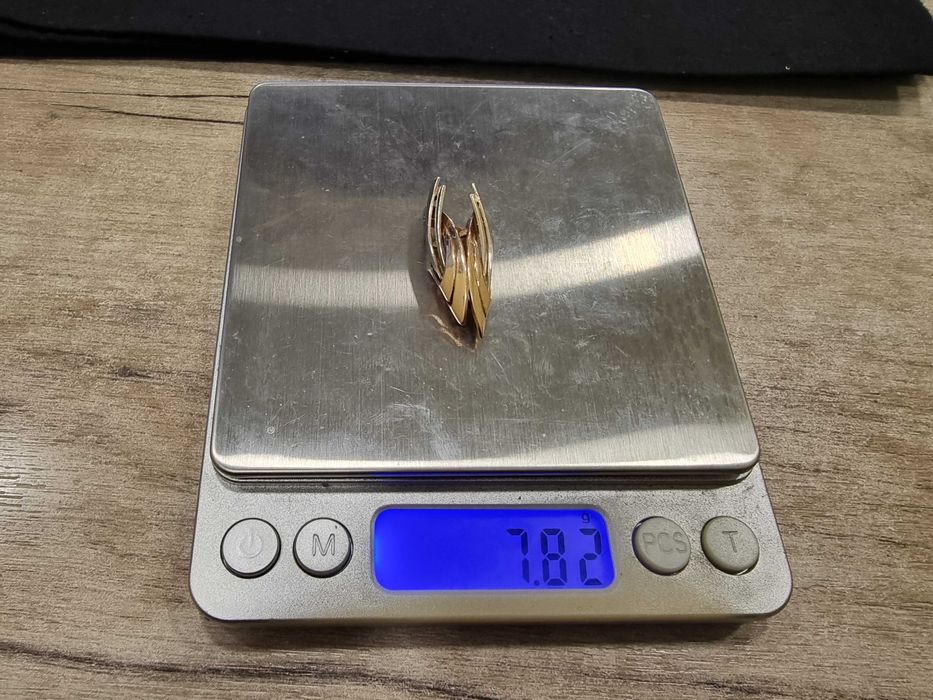 Дамски златни обеци - двуцвено злато