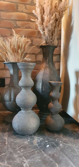 Бетонные подсвечники медные кувшины