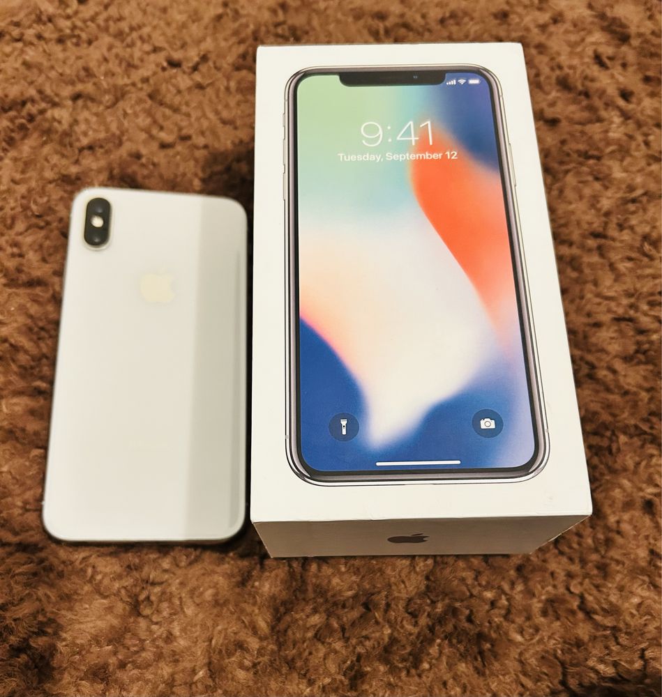 I phone X silver 256 GB