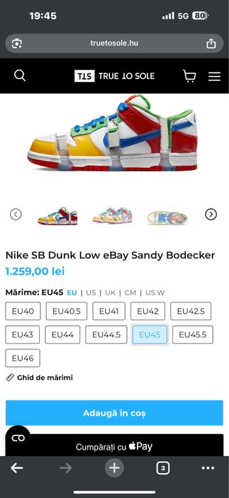 Nike SB Dunk Low Sundy Bodecker nr 45