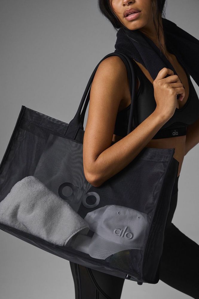Промо цена! Alo yoga sheer tote bag прозираща чанта