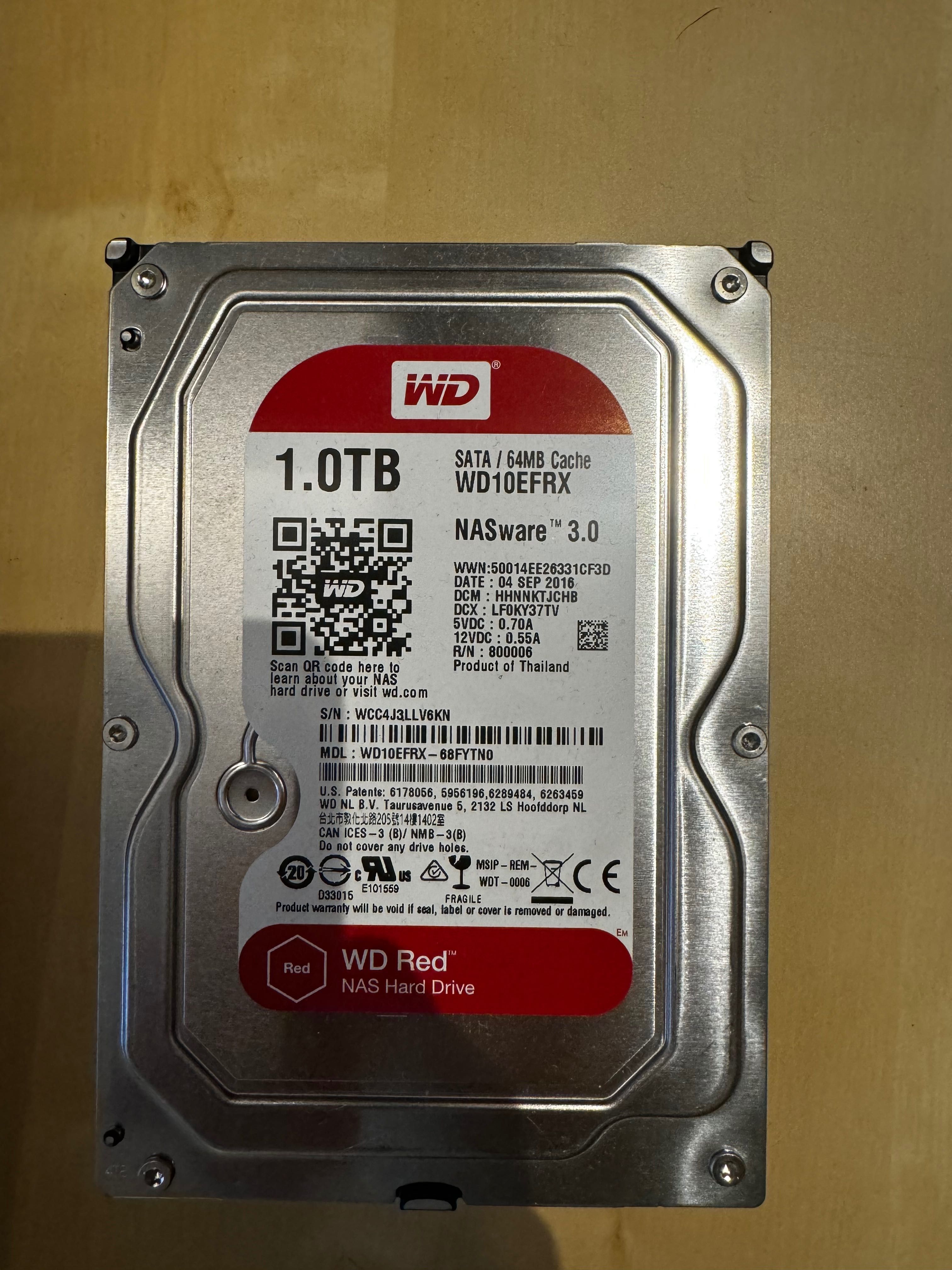 2x hdd 1TB NASware