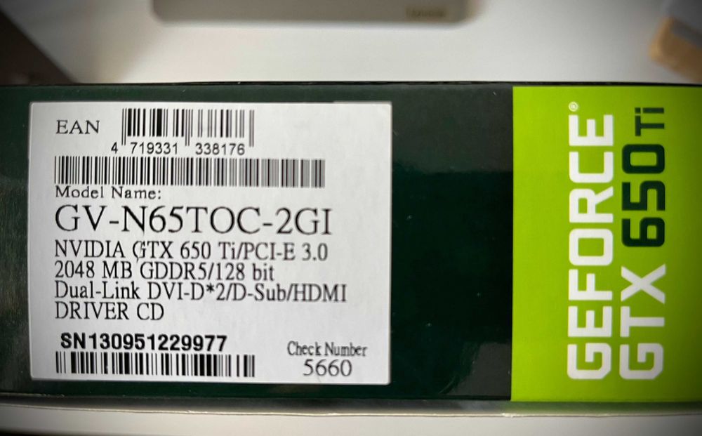 Gigabyte NVIDIA GeForce GTX 650 Ti