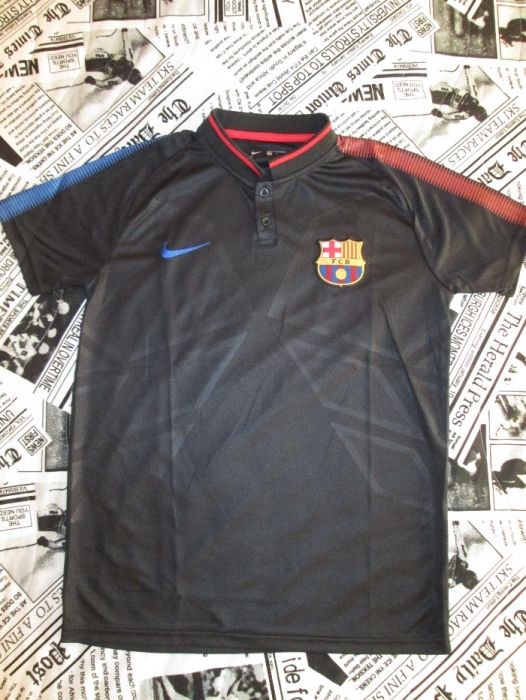 Мъжки тениски с яка Nike/Adidas Barcelona/Real M. 2020 - тип Lacoste