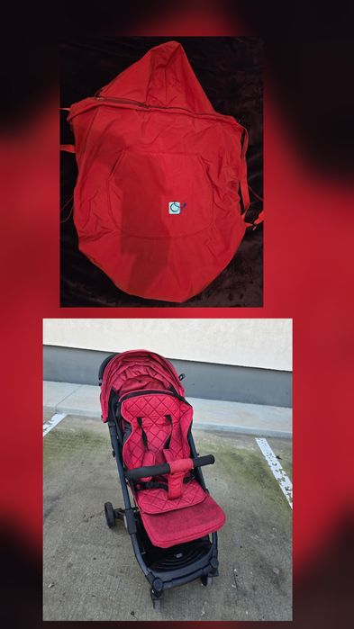 Carucior tip troler + protectie marsupiu