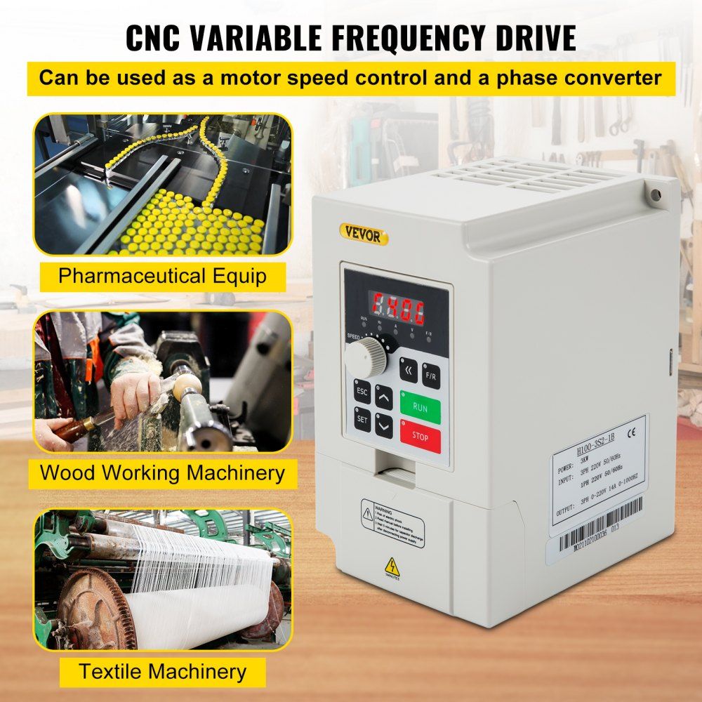 Convertor Inverter CNC, AC 220V, 3KW, 1/3Fază Intrare, 3Fază Ieșire