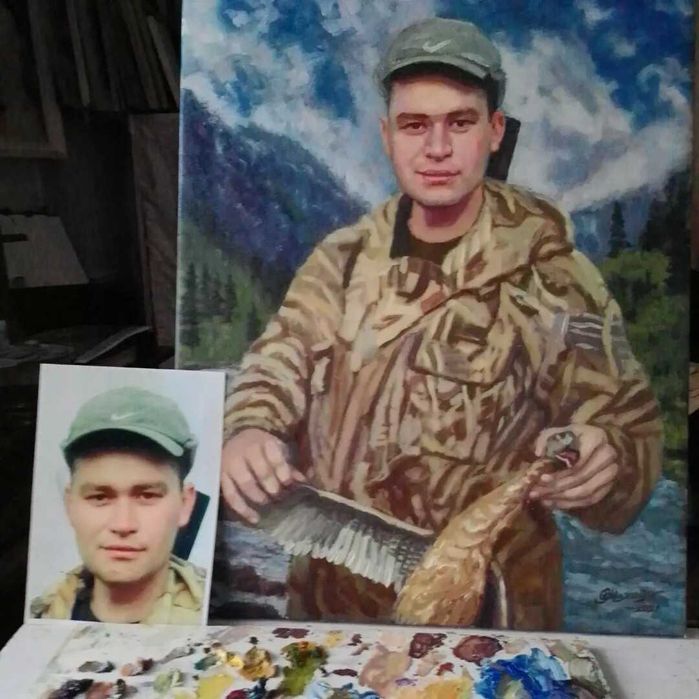 Портреты по фото ручной работы