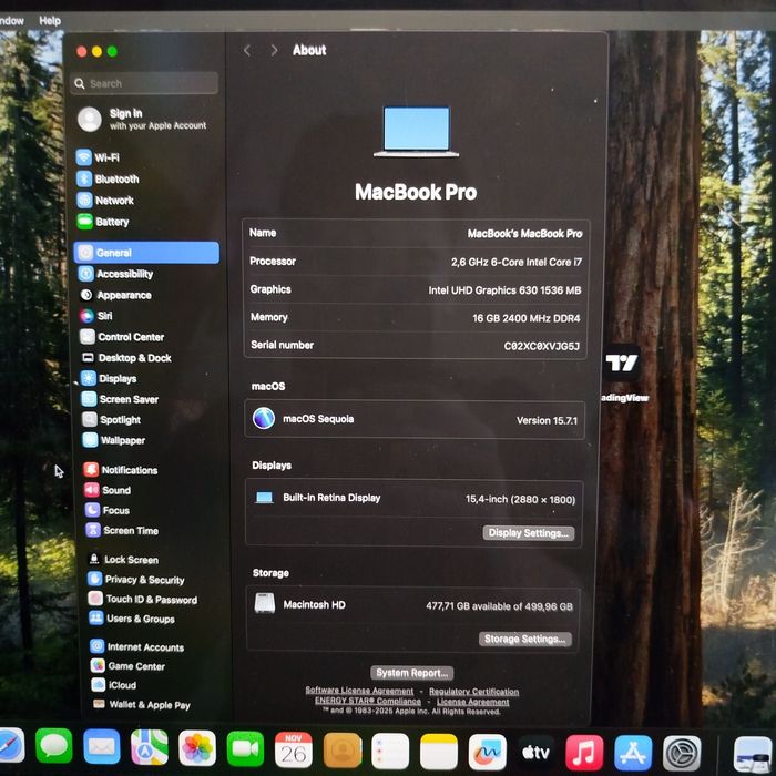 MacBook Pro 512GB i7 15"