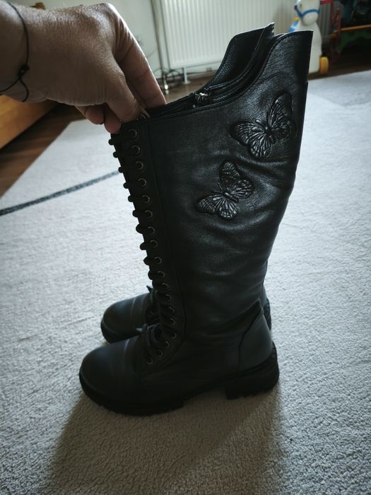 Дамски боти Aldo естествена кожа и високи дамски кубинки ест.кожа