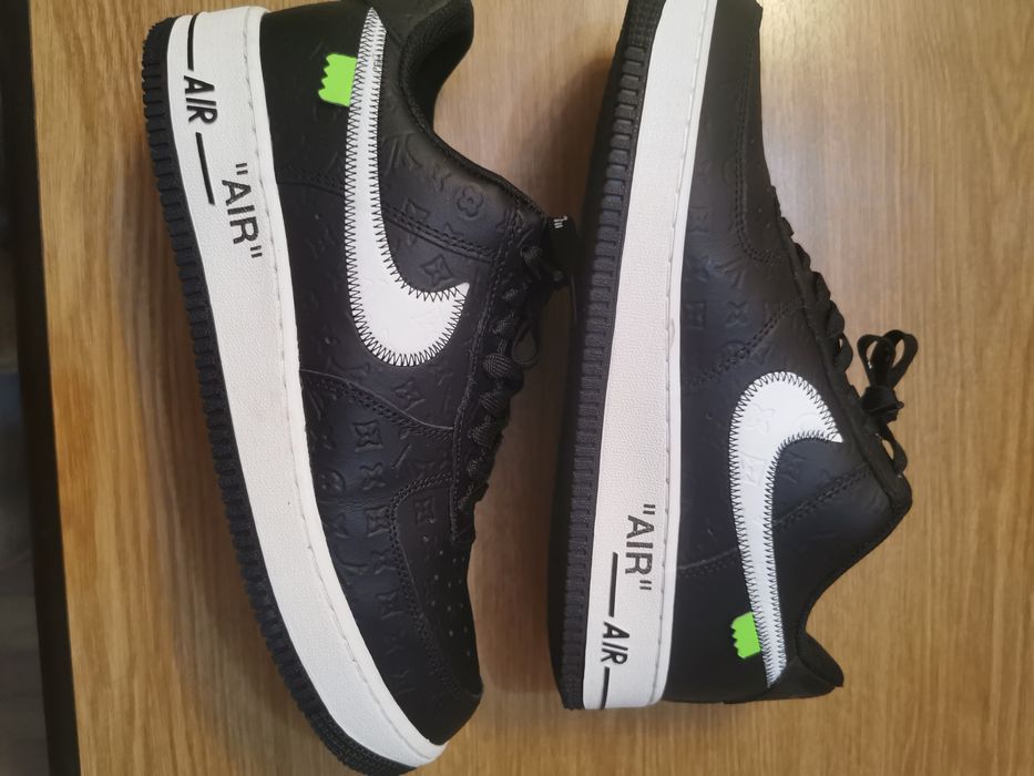 Adidasi Nike Louis Vuitton Air masura 43, culoare neagra, in cutie ori