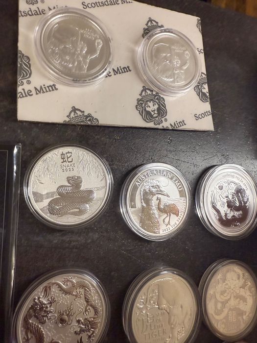 Инвестиционно сребро. Различни колекции лимитирани - Лунар, и други