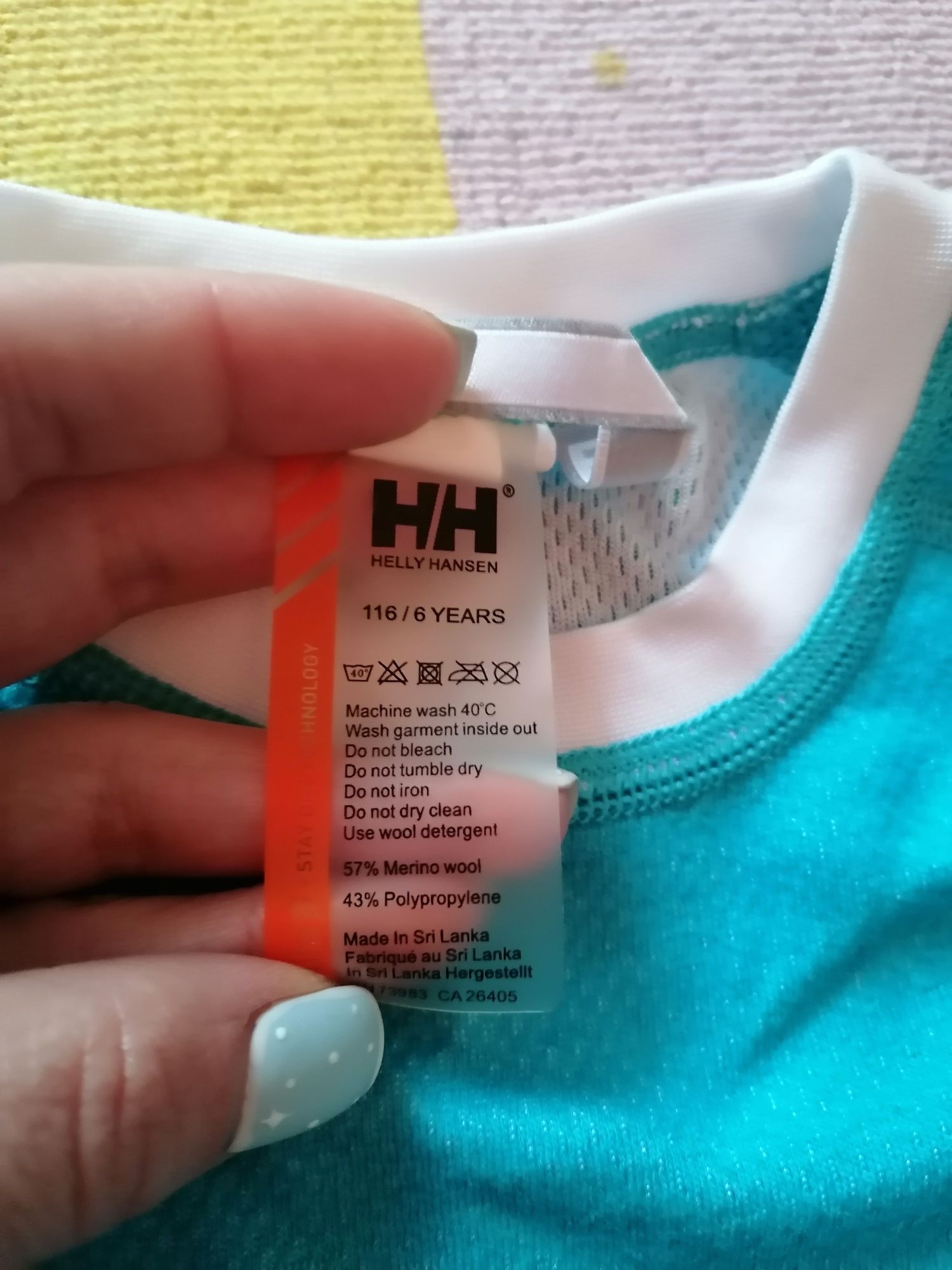 Helly Hansen baselayer lana merino 116/6ani