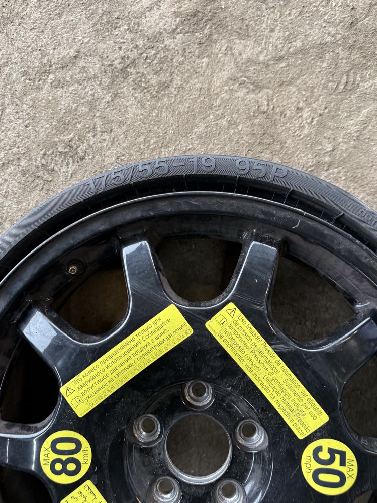 Резервна гума патерица Audi A4 Allroad 175 55 19 5x112 8K0601025Bj e36