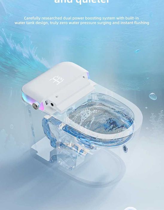 Мултифункционална смарт тоалетна с биде, подгрев, сушене, масаж M202