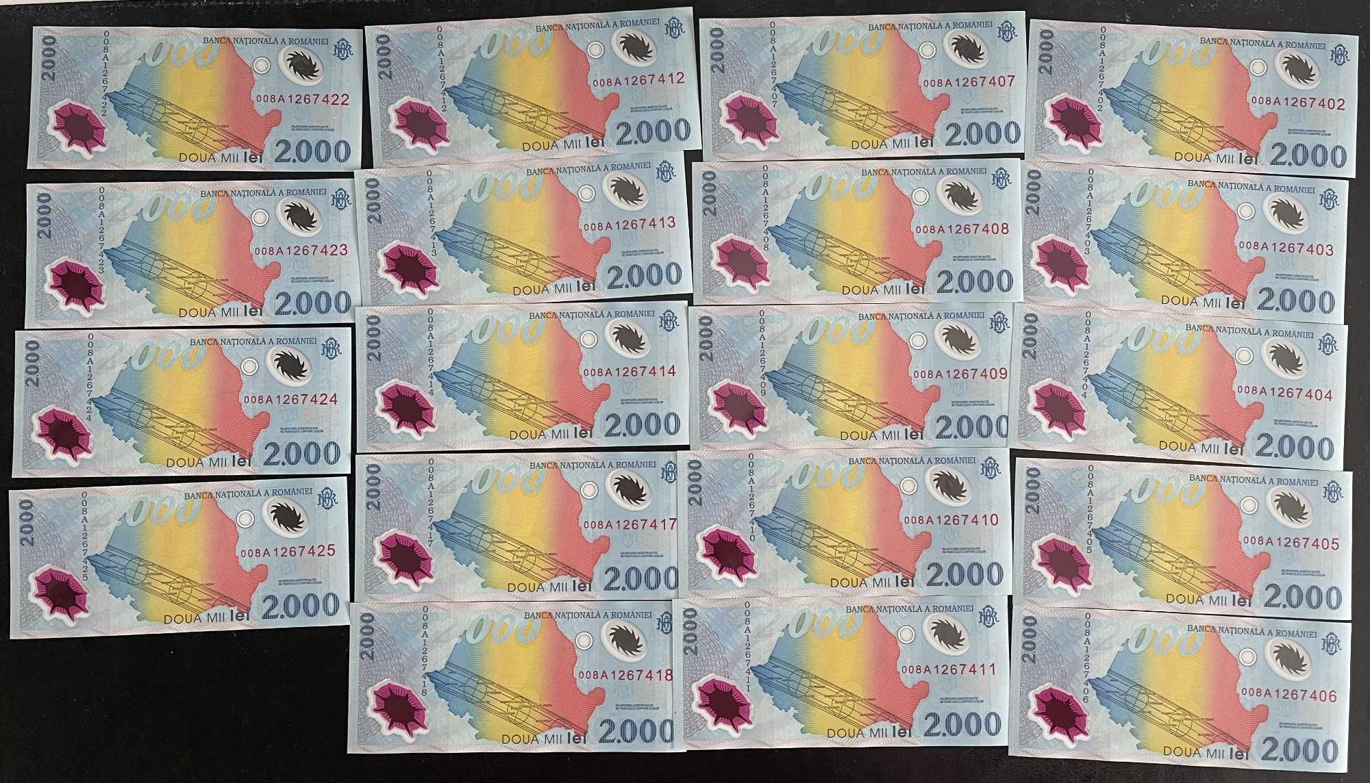 Colecție de bancnote românești 2000 lei