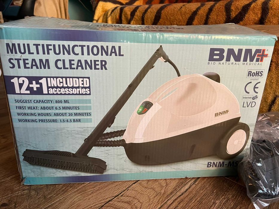 Aparat de curatat cu aburi multifunctional BNM Germany cu 12 accesorii