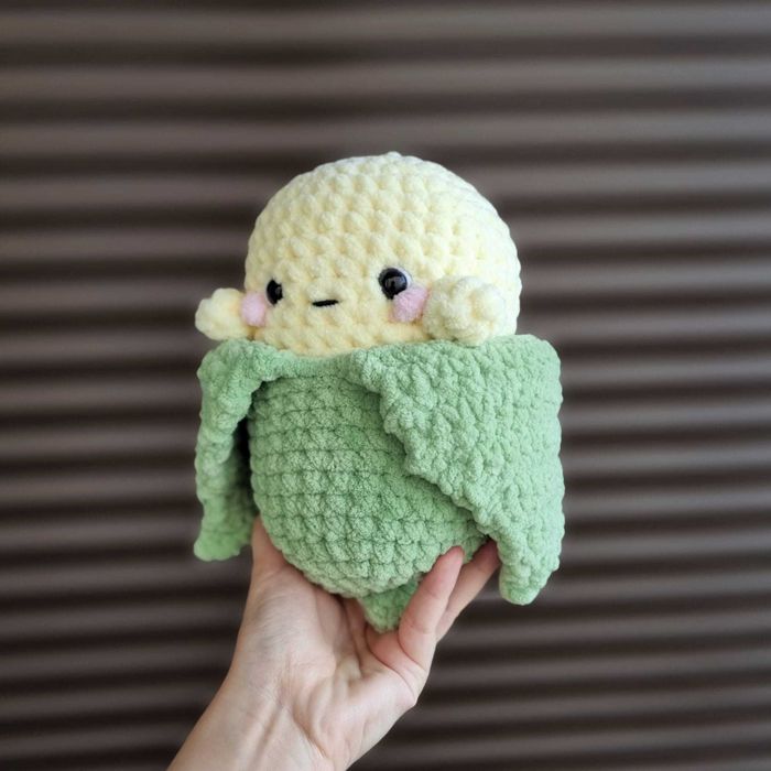 Jucărie porumb croșetată manual din fir moale -jucărie handmade unicat