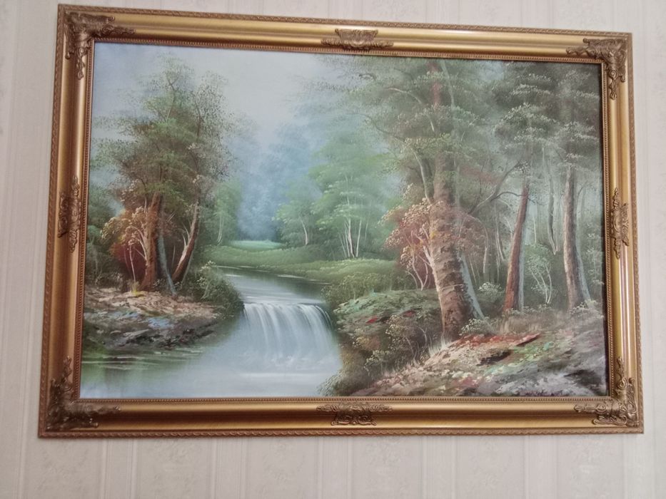 Картина 103 х 97 см холст масло 1990 г. Авторская работа