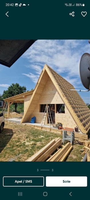 Vand cabana A-frame 6x10 face și alte dimensiuni