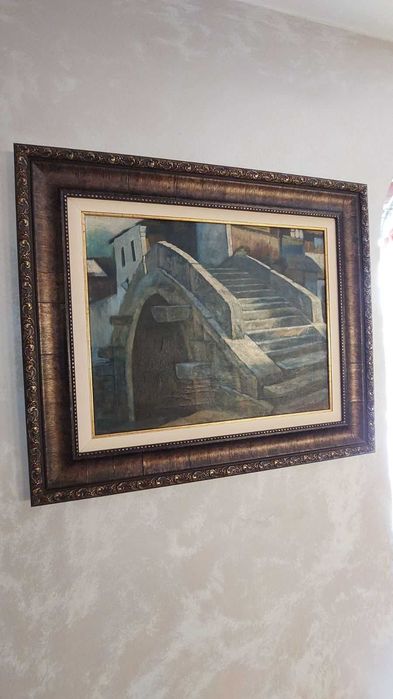 Картина масло,мост в Париж  Константин Коровин(1861-1939)рисувана 1920