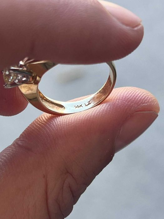 Inel Aur 14k cu Diamant Natural Central 0.73 Carate