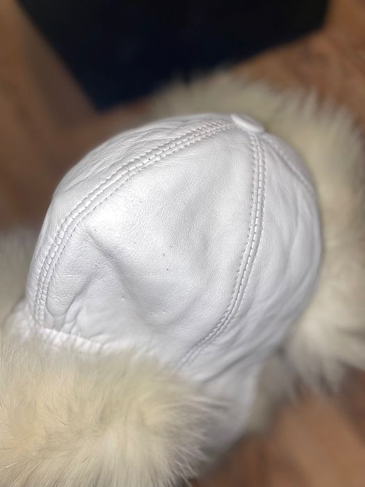 Яка от Лисица естествен косъм и шапка от ествествена кожа и косъм