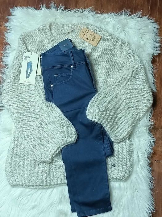 Blugi Salsa Push In Secret – noi, cu etichetă + opțional pulover crem