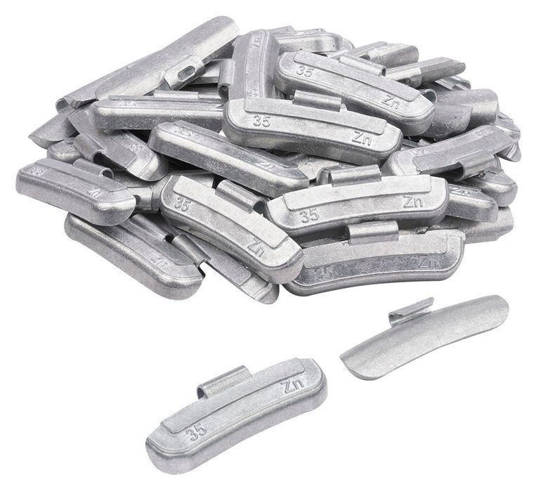 Cutie contragreutati pentru jante de tabla 35 grame - 50 buc - zn