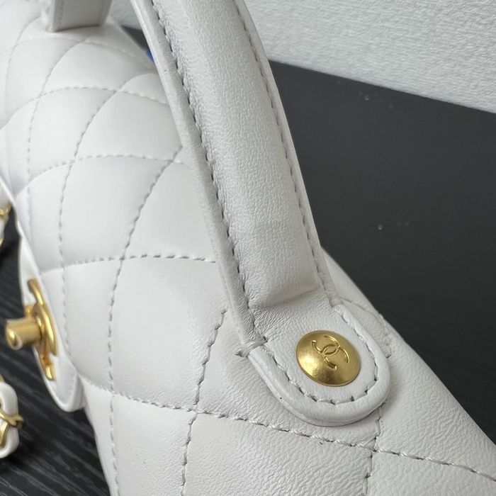 Geanta Chanel 22cm alb, tip Premium