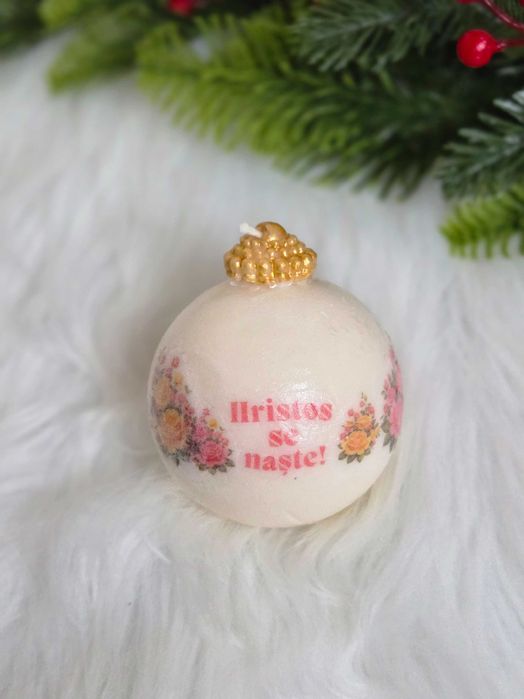 Lumanare cu Nasterea Domnului glob